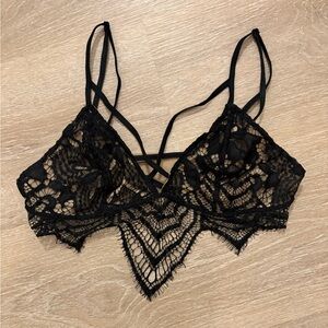 Express Black Lace Bralette
